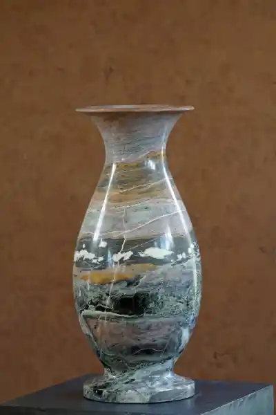 Tischvase für Trockenblumen aus Naturstein ø ca.19 cm x Höhe ca. 42 cm