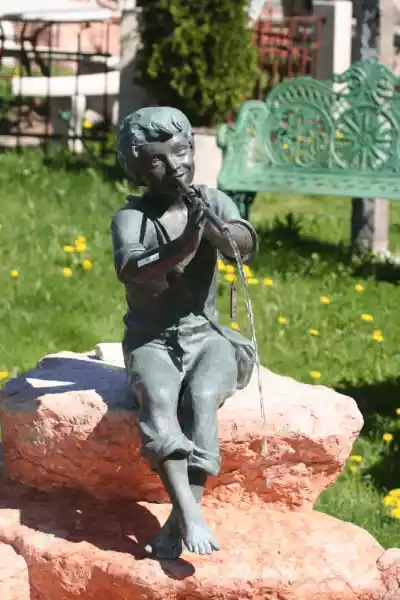 Figur Flötenspieler aus hochwertiger Bronze